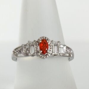 Fire Opal Ring Sterling Silver SIZE 9